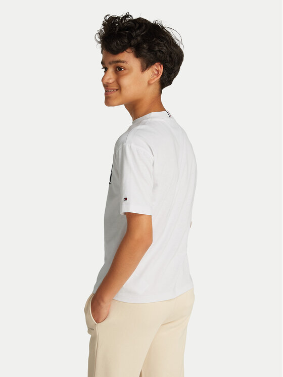 Tommy Hilfiger Tommy Hilfiger Camiseta Flag Fun KB0KB09354 S Blanco Regular Fit