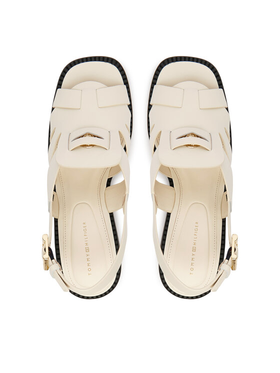 Tommy Hilfiger Σανδάλια Tommy Hilfiger Cross Blocked Heel Sandal FW0FW09135 Λευκό