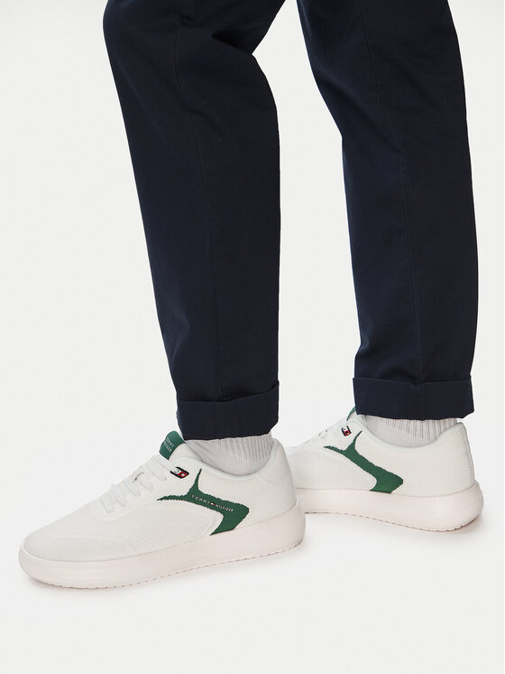 Tommy Hilfiger Sneakersy Tommy Hilfiger Th Modern Lightcup Knit FM0FM05886 Biały