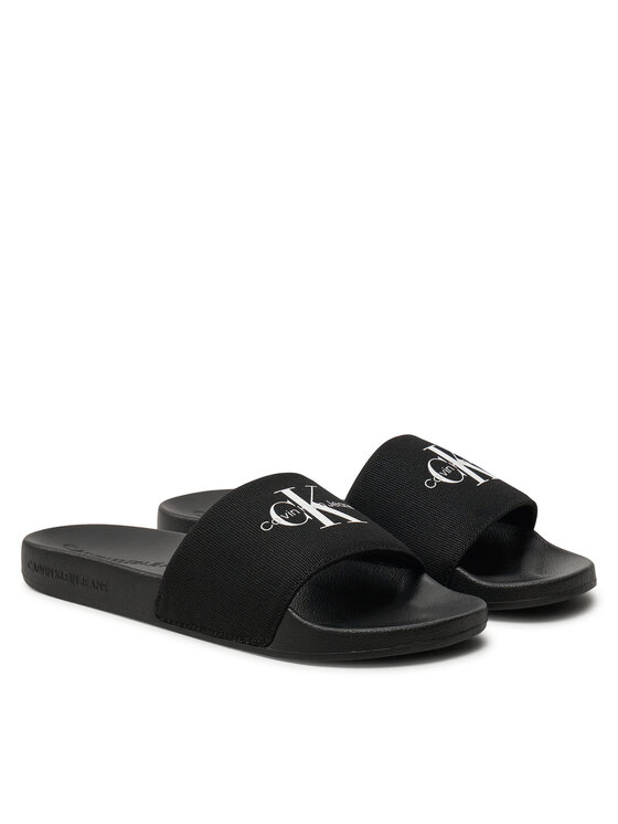 Calvin Klein Jeans Papucs Calvin Klein Jeans Slide Monogram Wn YW0YW01835 Fekete