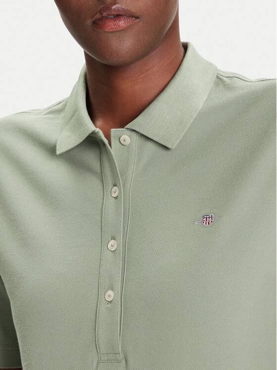 Gant Gant Polo Shield 4202231 Verde Slim Fit