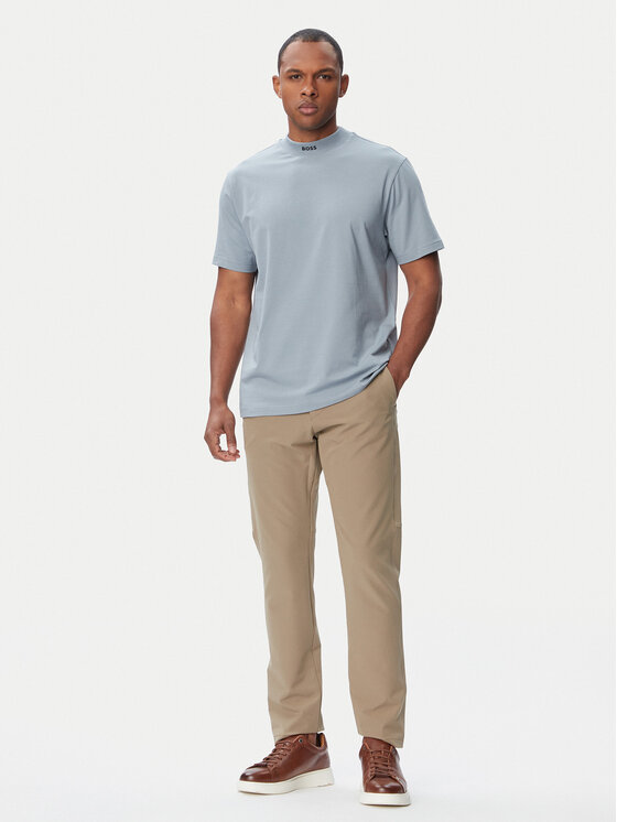 BOSS BOSS Camiseta Tee Collar 50562120 Azul claro Relaxed Fit