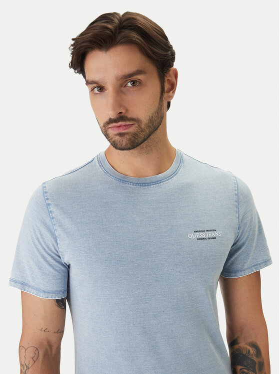 Guess Jeans Guess Jeans Camiseta M6GI55 KCTG1 Azul Slim Fit