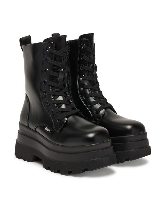 Buffalo Ghete Buffalo Jupiter Lace Up Mid 1622609 Negru