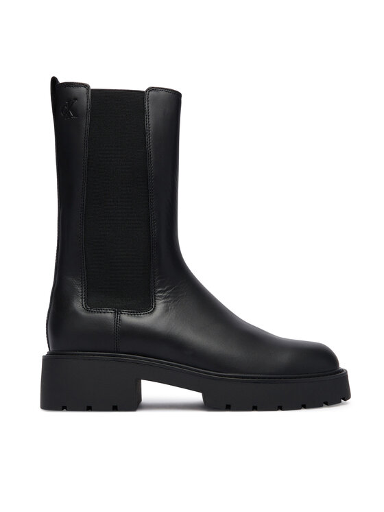 Calvin Klein Ghete Jodhpur Calvin Klein Chunky High Chelsea YW0YW01909 Negru