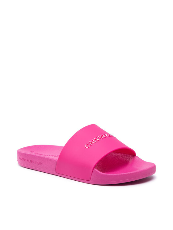 Calvin Klein Jeans Natikači Calvin Klein Jeans Slide Institutional Ck Tpu YW0YW00104 Roza