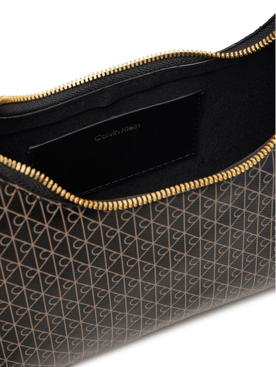 Calvin Klein Geantă Calvin Klein Emblem Aop Conv Shoulder Bag LV04F3298G Negru
