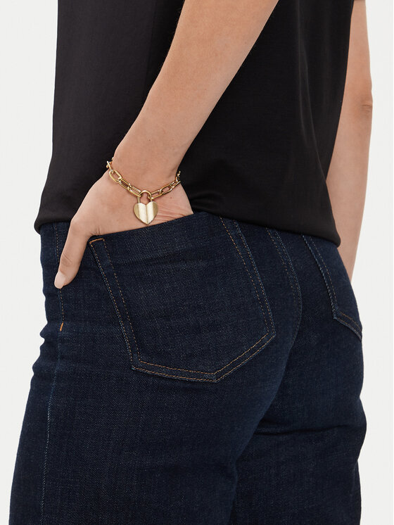 Fossil Rokassprādze Fossil Harlow Linear Texture Heart JF04658710 Zelta