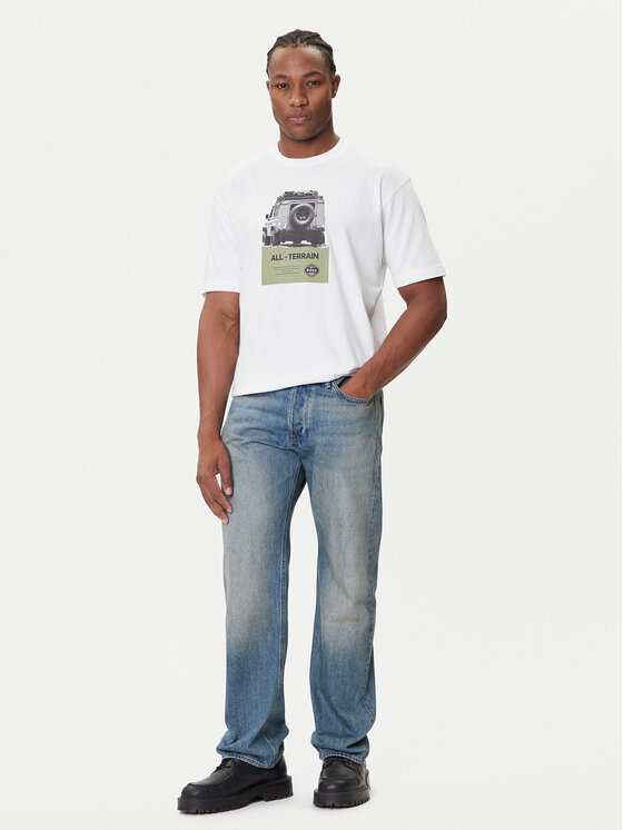 BOSS BOSS Camiseta Te_Wagon 50546958 Blanco Relaxed Fit