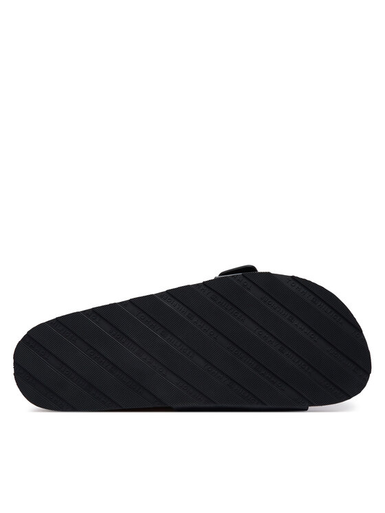 Tommy Hilfiger Παντόφλες Tommy Hilfiger Cork Footbed Slip-On Sandals FW0FW09344 Μαύρο