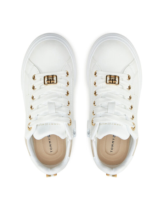 Tommy Hilfiger Zapatillas Tommy Hilfiger Low Cut Lace-Up Sneaker T3A9-33743-1355 M Blanco