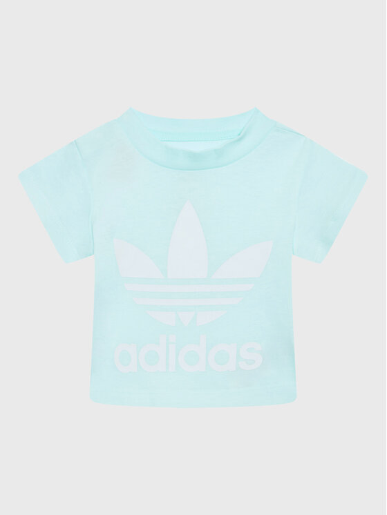 adidas adidas Футболка adicolor Trefoil HS8866 Голубий Regular Fit