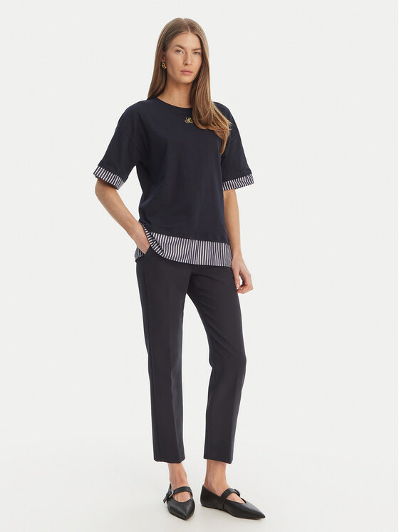 Luisa Spagnoli Luisa Spagnoli Camiseta Baiadera 543155 Azul marino Regular Fit