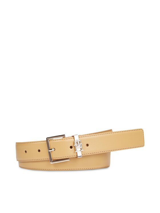 Tommy Hilfiger Дамски колан Tommy Hilfiger Th Square 3.0 AW0AW16188 Бежов