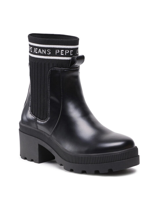 Pepe Jeans Боти Pepe Jeans Coventry Chelsea PLS50443 Черен