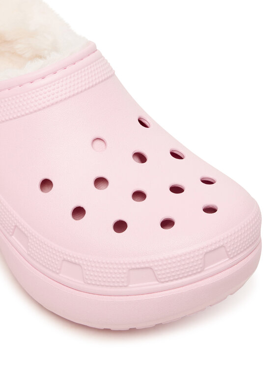 Crocs Шльопанці Crocs Classic Platform Fuzz Lined Clog 212854 Рожевий