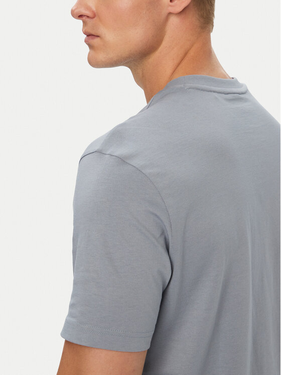 BOSS BOSS Camiseta Structure Logo 50566883 Gris Regular Fit
