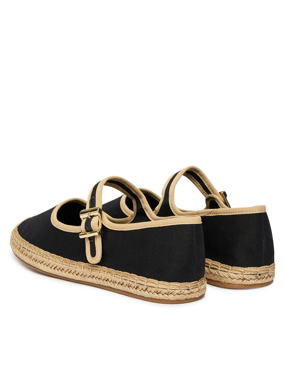 Tommy Hilfiger Espadrilky Tommy Hilfiger Buckle Maryjane Espadrille FW0FW09239 Černá
