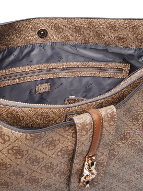 Guess Ročna torba Guess Yvonne Logo Travel TWLB23 78024 Rjava