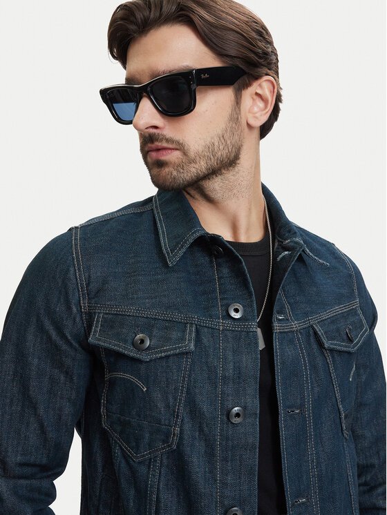 G-STAR G-Star Raw Jeans jakna 3D Dart D28418-E358 Mornarsko modra Regular Fit