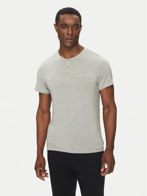 Calvin Klein Underwear Calvin Klein Underwear Majica Henley LV00NM2803 Siva Regular Fit