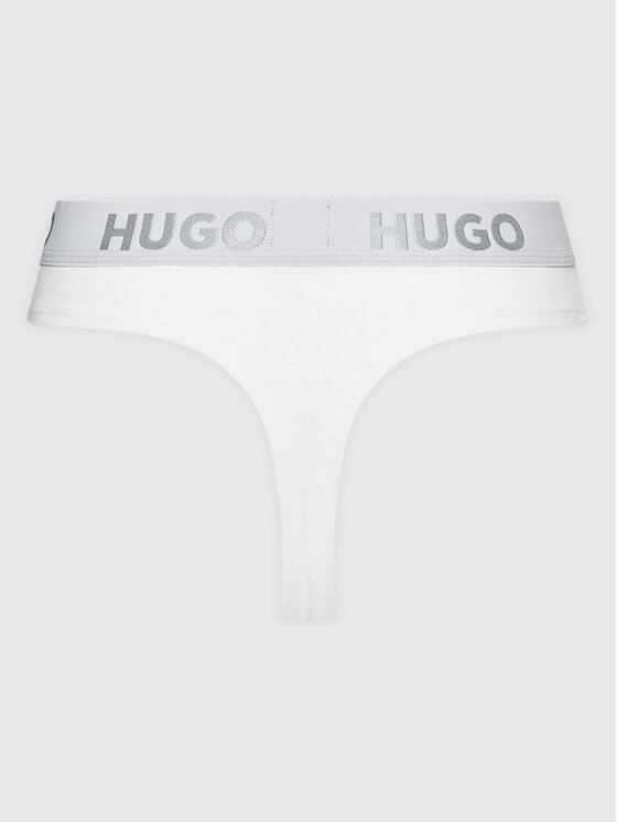 HUGO Hugo Perizoma Thong Sporty Logo 50469651 Bianco