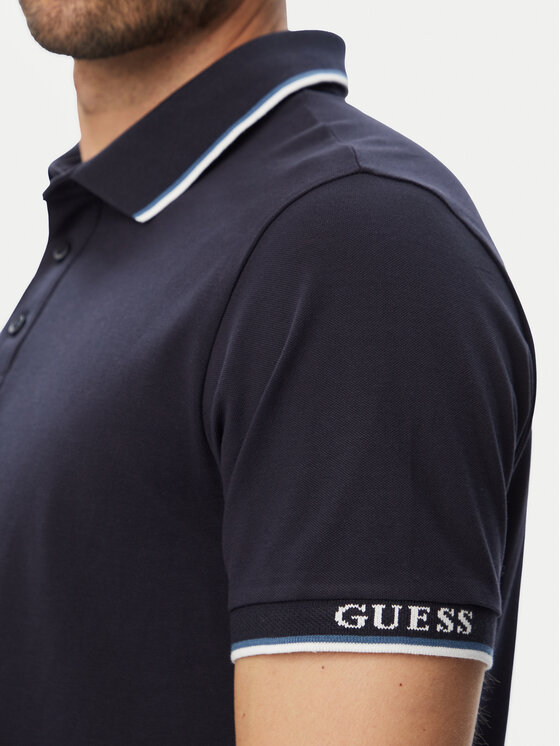 Guess Guess Polo M6YP28 K4475 Azul marino Slim Fit