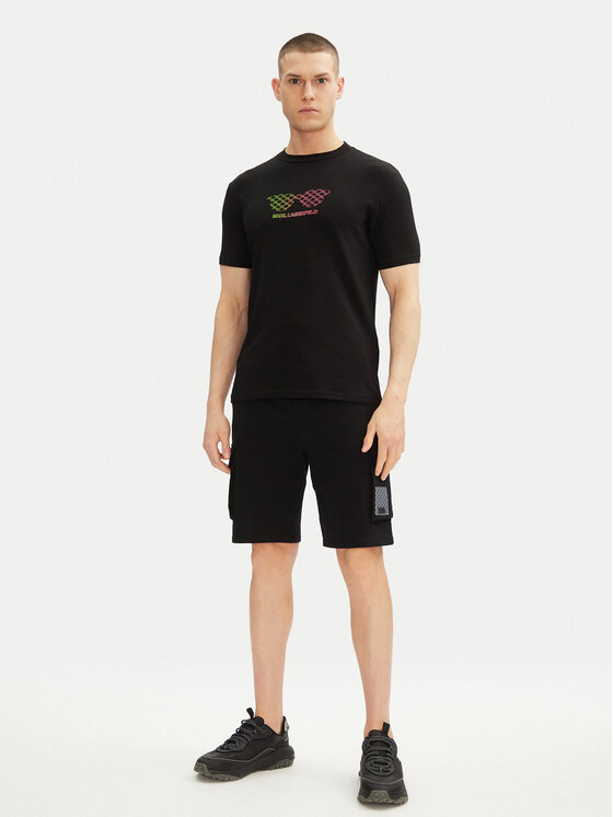 KARL LAGERFELD KARL LAGERFELD Marškinėliai 755402 552235 Juoda Regular Fit