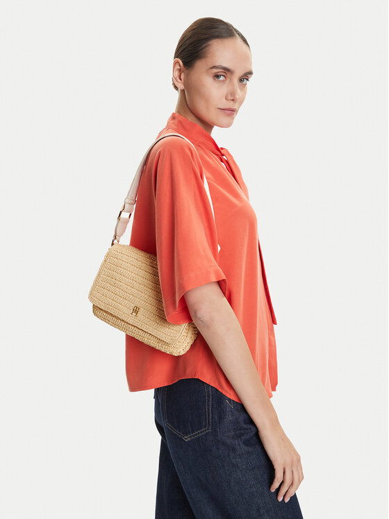 Tommy Hilfiger Táska Tommy Hilfiger Spring Logo Conv Crossover AW0AW17224 Bézs