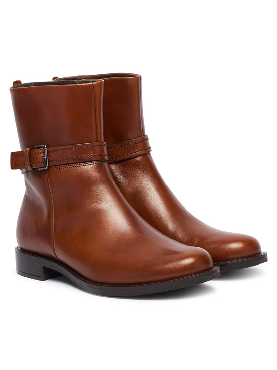 ECCO Polokozačky ECCO Sartorelle 25 24940301014 Hnědá