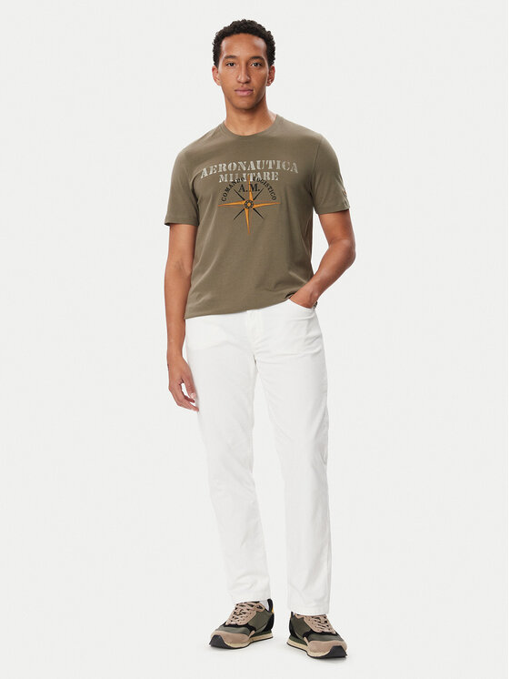 Aeronautica Militare Aeronautica Militare Camiseta 262TS2582UJ00750 Caqui Regular Fit