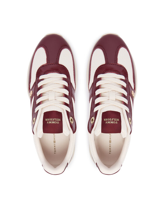 Tommy Hilfiger Snīkeri Tommy Hilfiger Modern Runner Shiny Leather FW0FW09413 Bordo