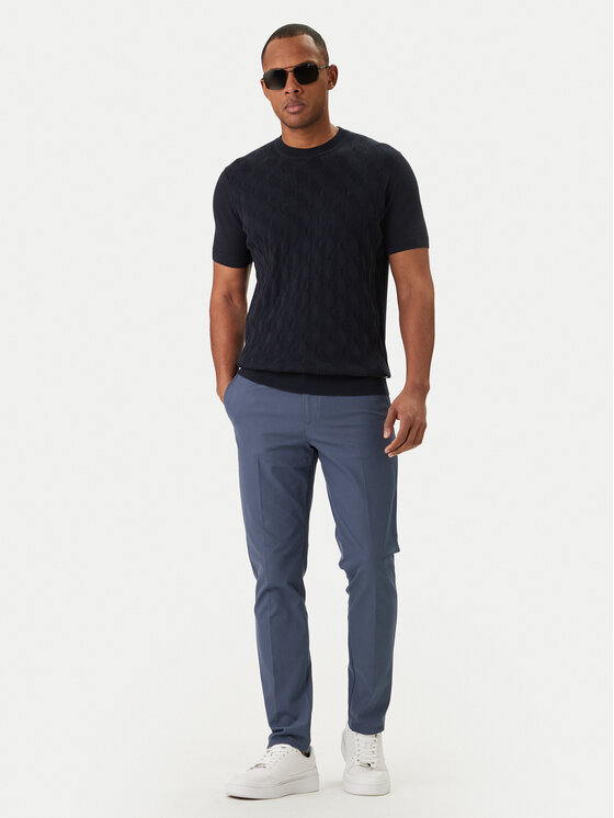 KARL LAGERFELD KARL LAGERFELD Megztinis 655006 562301 Tamsiai mėlyna Slim Fit
