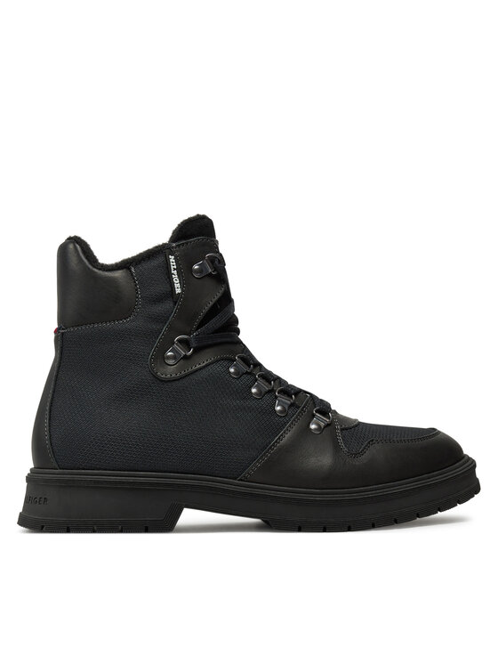 Tommy Hilfiger Ghete Tommy Hilfiger Hilfiger Warm Cordura Mix Boot FM0FM05180 Negru