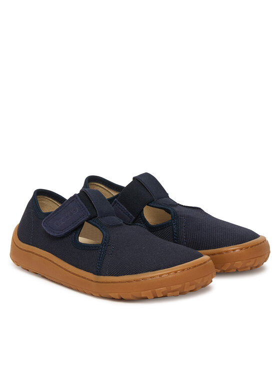 Froddo Тапочки Froddo Barefoot Canvas T-Bar G1700439 S Cиній