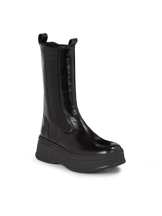 Calvin Klein Členková obuv s elastickým prvkom Calvin Klein Pitched Chelsea Boot HW0HW01686 Čierna