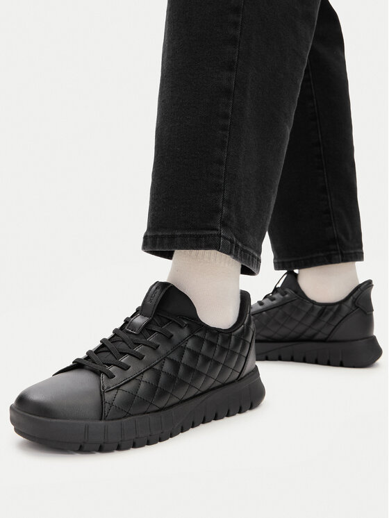 Geox Sneakersy Geox D Flextride Plus D667SB 000BC C9999 Czarny