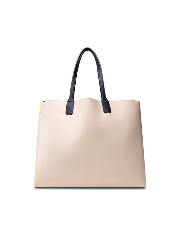 Tommy Hilfiger Τσάντα Tommy Hilfiger Iconic Tommy Tote Sign AW0AW10088 Μπεζ