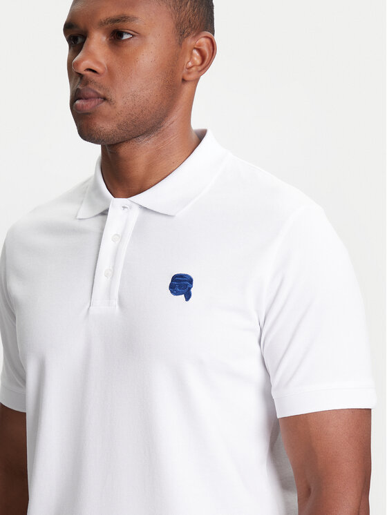 KARL LAGERFELD KARL LAGERFELD Polo marškinėliai 745022 553231 Balta Regular Fit
