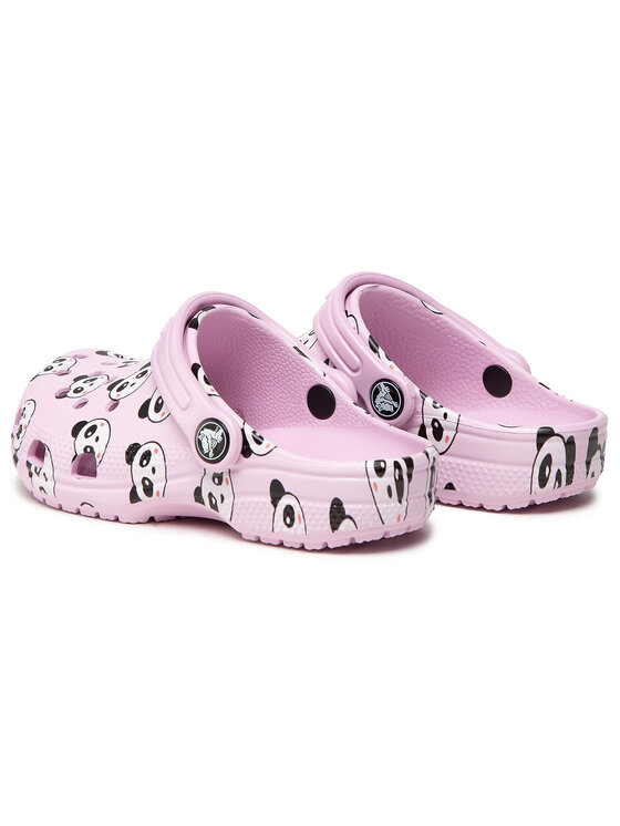 Crocs Шльопанці Crocs Classic Panda Print Clog K 206999 Рожевий