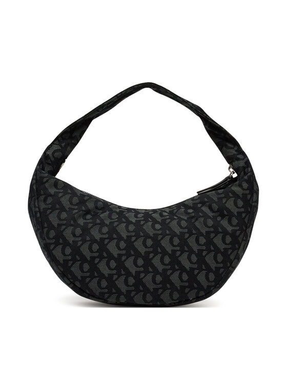 Calvin Klein Geantă Calvin Klein Ckj Monogram Pinched Medium Shou LV04F3206G Negru
