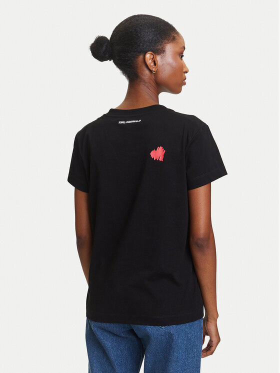 KARL LAGERFELD KARL LAGERFELD Camiseta A3W17017 Negro Regular Fit