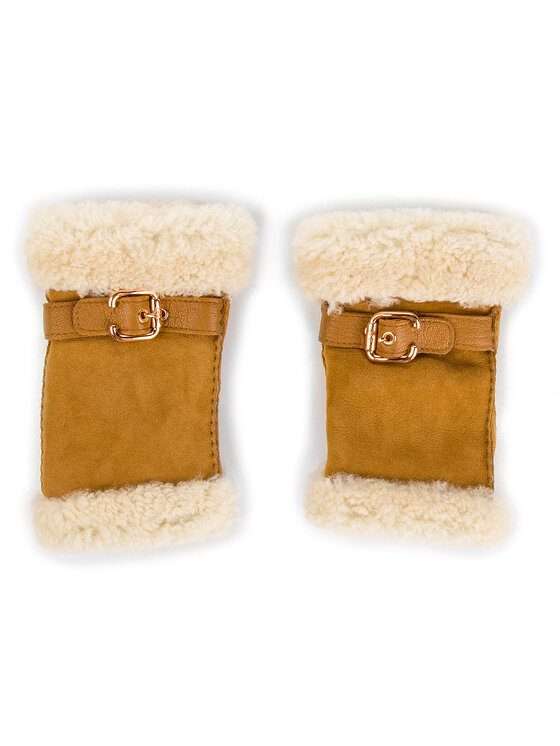 Ugg Ženske rokavice Ugg W Fingerless Glove W/Belt 17377 Rjava