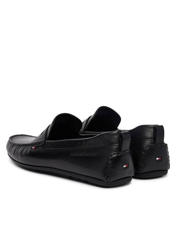 Tommy Hilfiger Mokasīni Tommy Hilfiger Core Hilfiger Leather Driver FM0FM05790 Melns