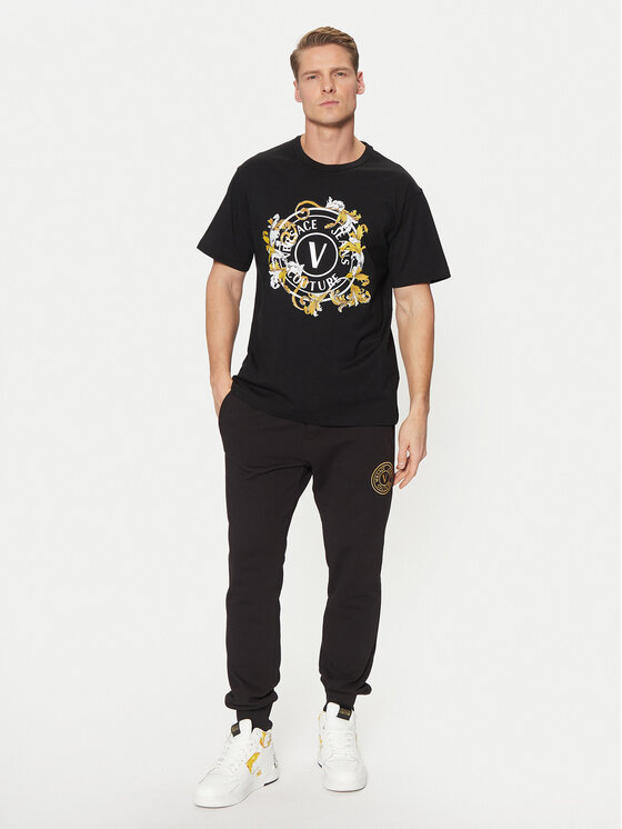 Versace Jeans Couture Versace Jeans Couture Футболка 78GAHC01 Чорний Regular Fit