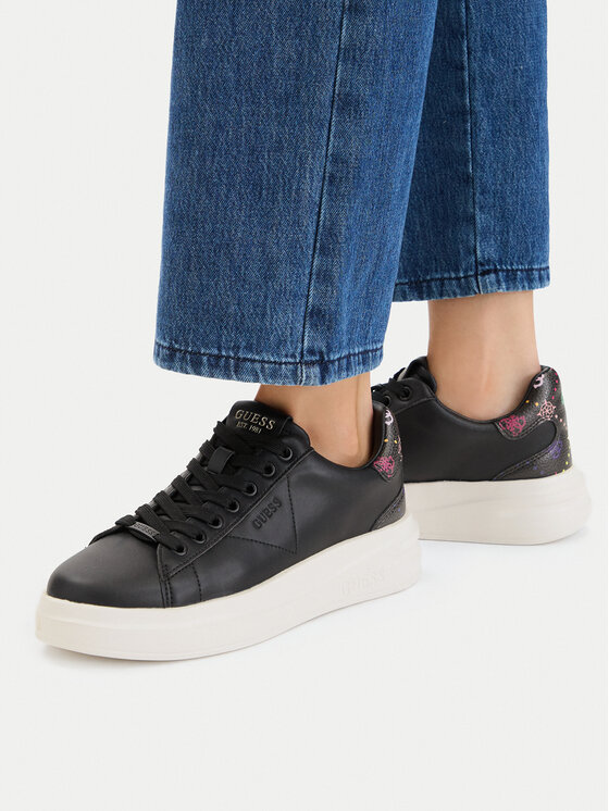 Guess Sneakersy Guess FLPE11 LEA12 Czarny