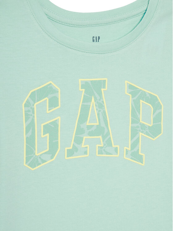 Gap Gap Majica 721891-02 Zelena Regular Fit