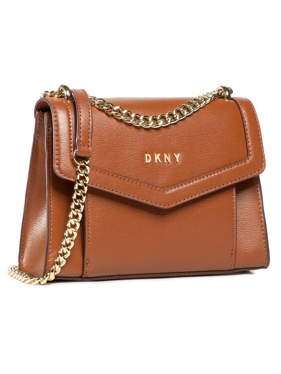 DKNY Kabelka DKNY Polly Flap Crossbody R03E3K18 Hnedá