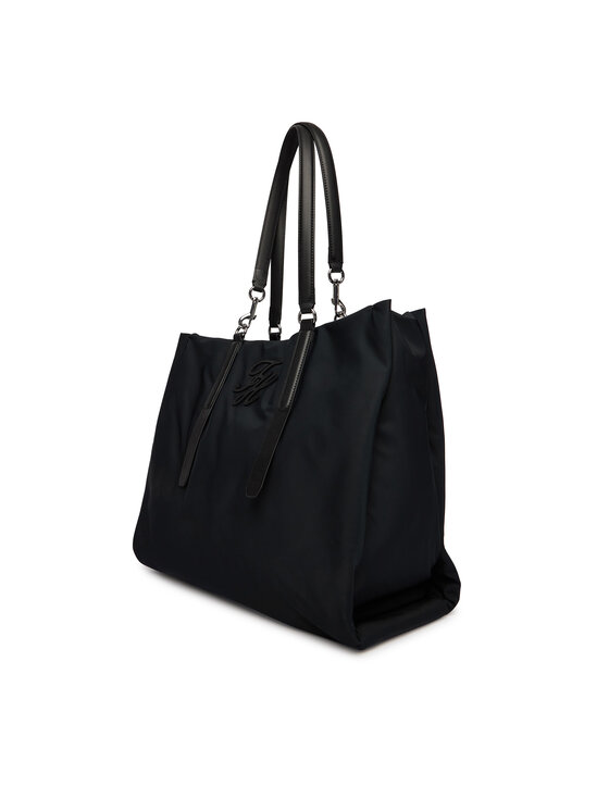 Tommy Hilfiger Rankinė Tommy Hilfiger Th Elevated Nylon Tote AW0AW18406 Juoda