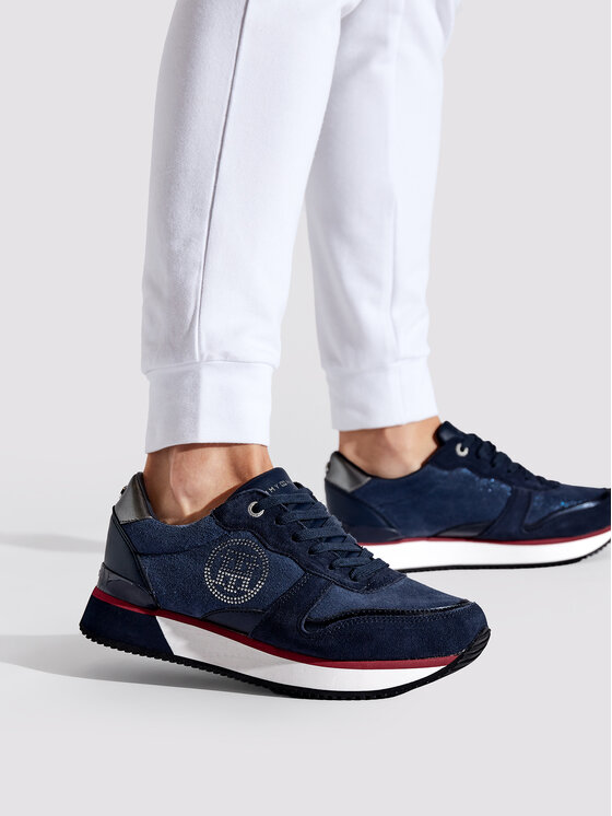 Tommy Hilfiger Sneakersy Tommy Hilfiger Stud City Snea FW0FW03229 Tmavomodrá